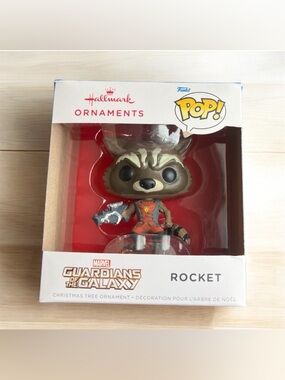 NEW Hallmark Funko Pop! Marvel Guardians Galaxy Rocket Christmas Tree Ornament
